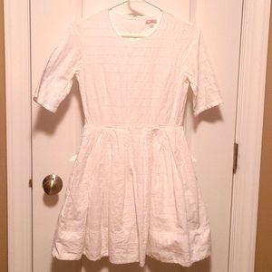 GAP White Eyelet Dress with Pockets